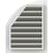 Ekena Millwork Quarter Round Top Right Western Red Cedar Gable Vent w/1" x 4" Flat Trim Frame, 08"W x 20"H GVWQR08X2001RFPWR - alternate 4